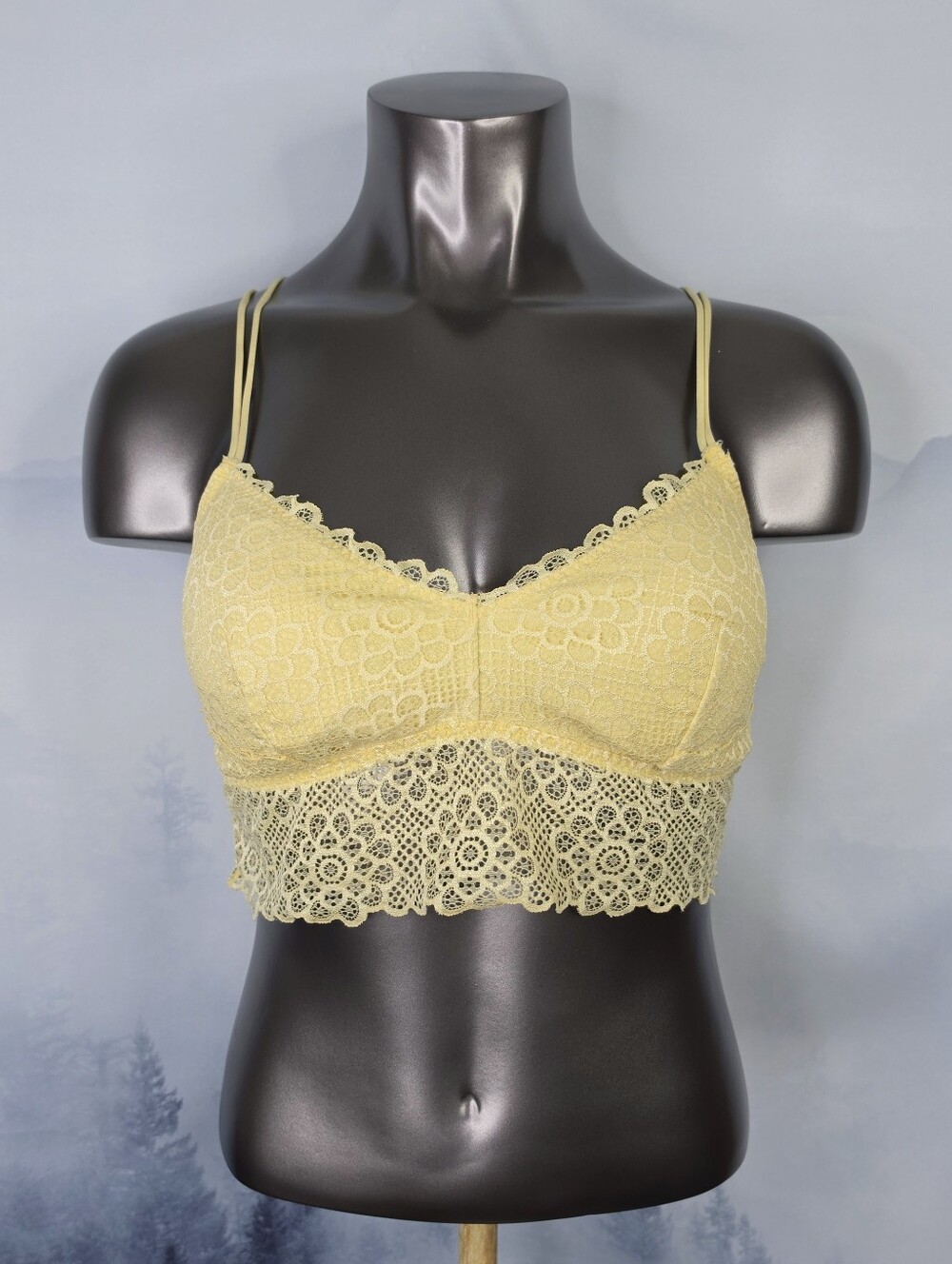 Gilly Hicks Yellow Lace Bralette Large